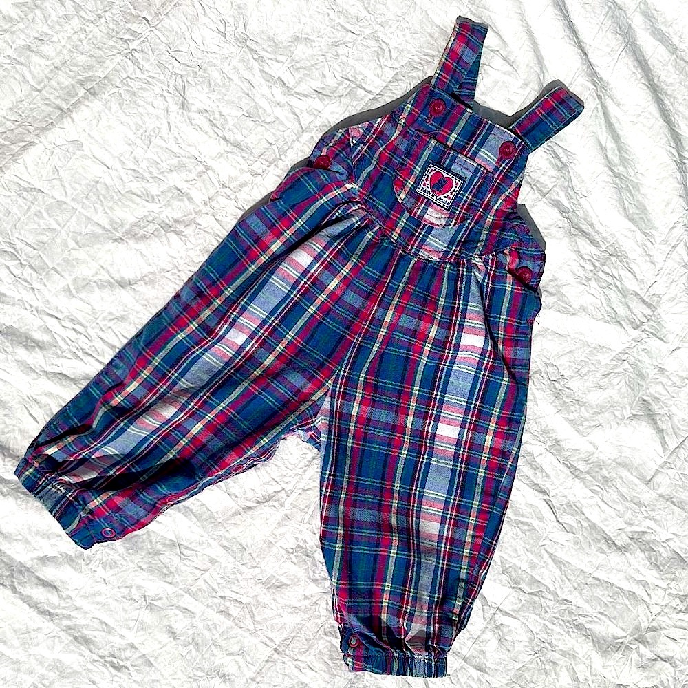 Vintage 80's Oshkosh B'Gosh Plaid Vestbak Overalls